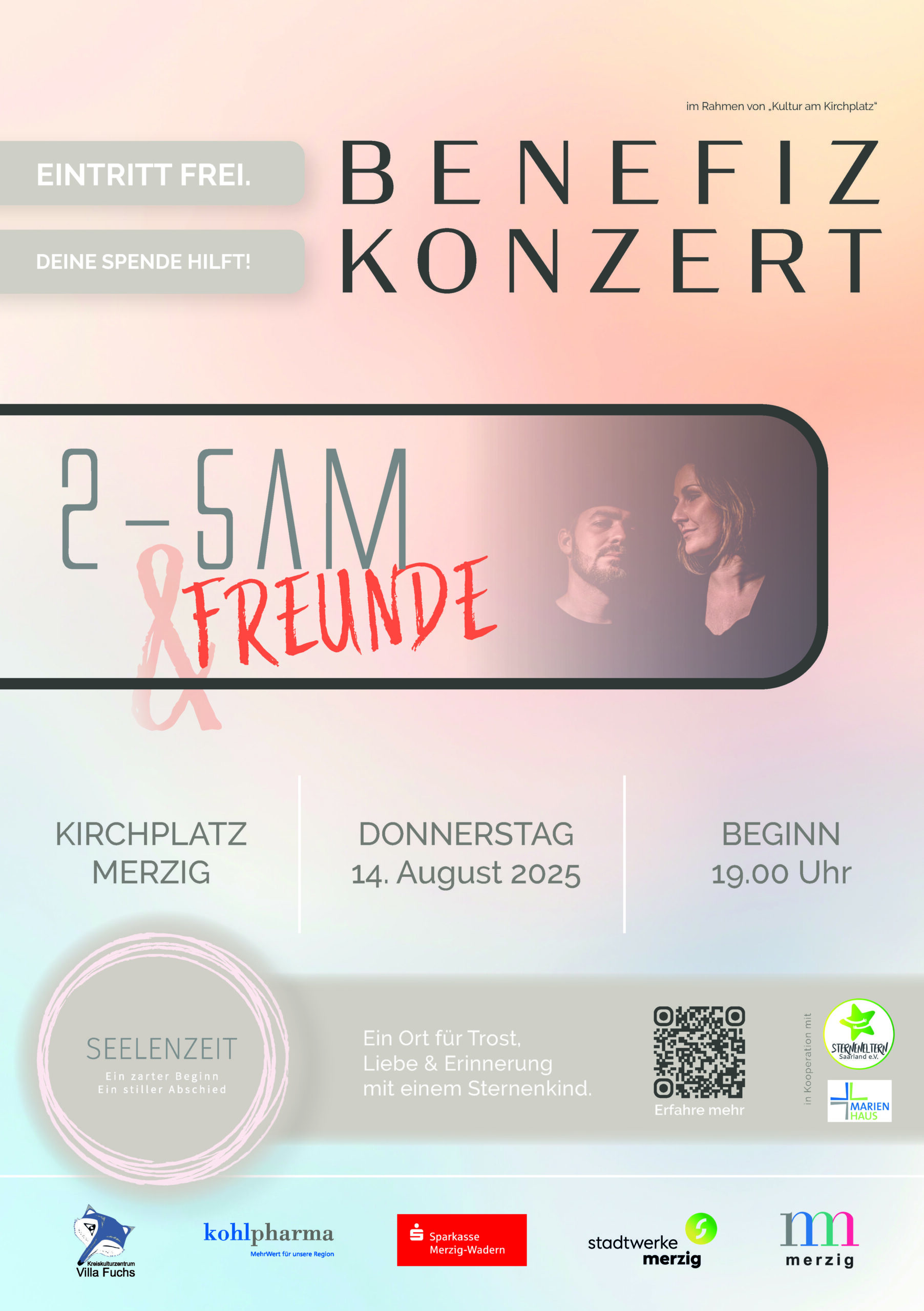 2-sam Benefizkonzert Plakat
